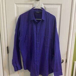 Patagonia Men’s Cotton Button Down Purple Pink Grid Shirt Size Large RN 51884